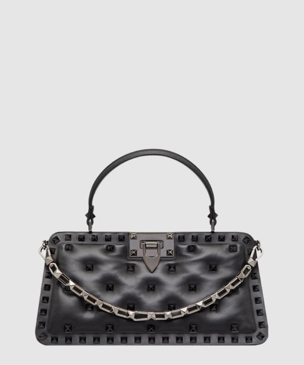 발렌티노 패딩 나파 락스터드 가죽 핸드백