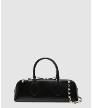 발렌티노 락스터드 이스트 웨스트 가죽 토트백