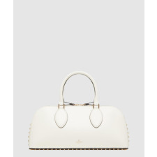 발렌티노 락스터드 이스트 웨스트 가죽 토트백