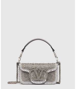 발렌티노 라인스톤 장식 스몰 가라바니 로코 숄더백