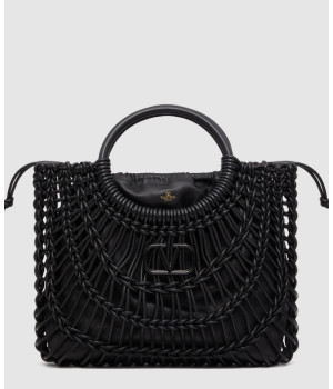 발렌티노 올노트 우븐 가죽 숄더백