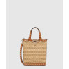 발렌티노 락스터드 라피아 숄더백