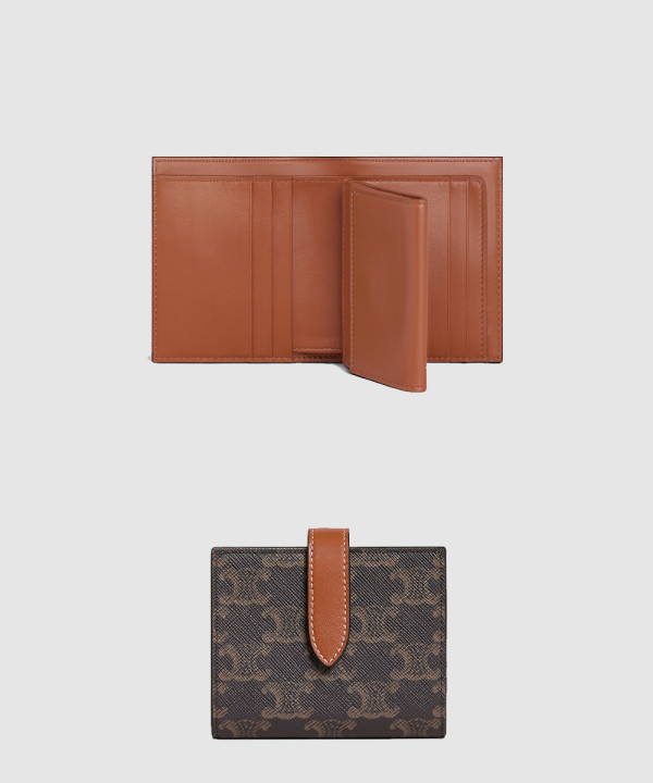 셀린느 트리오페 스몰 스트랩 지갑 10H262