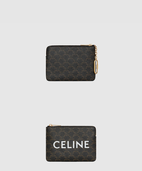 셀린느 트리옹프 동전 지갑 카드 파우치 10C662