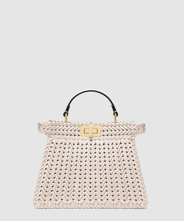 펜디 피카부 I See U 스몰 인터레이스 가죽 백 8BN327