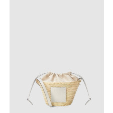 로에베 드로우스트링 버킷백 인 팜 리프 앤 카프스킨