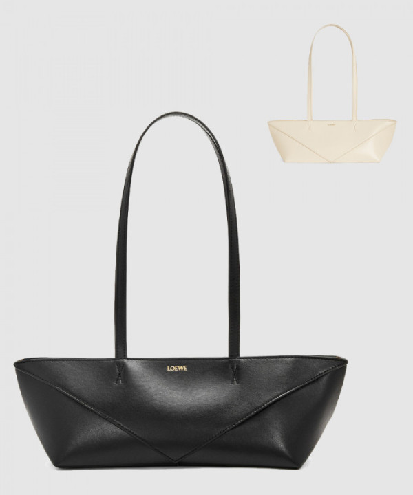 로에베 크롭 퍼즐 폴더백 인 샤이니 카프스킨