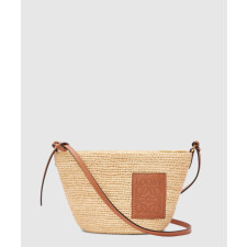 로에베 슬릿 포셰트백 라피아 카프스킨