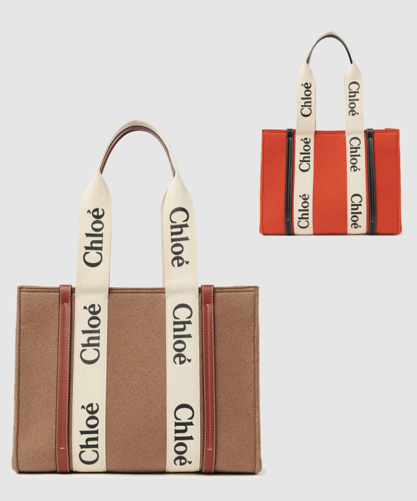 끌로에 우디 미디움 토트백 WS383