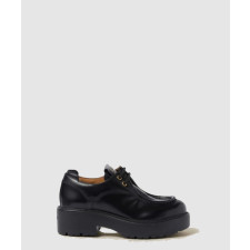 미우미우 가죽 레이스업 로퍼 5E964D