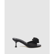 미우미우 새틴 플라워 샌들 5XX627