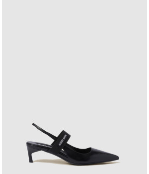 미우미우 라벨 슬링백 펌프스 5I932D