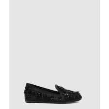 미우미우 플로럴 모티프 새틴 발레리나 5S084E