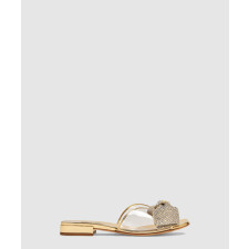 미우미우 리본 크리스탈 PVC 슬리퍼 5XX580