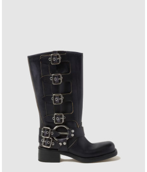 미우미우 가죽 바이커 부츠 5W792D