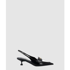 미우미우 코인 로고 레더 슬링백 힐 5D774D