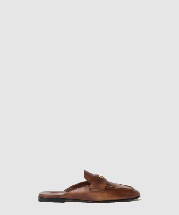 미우미우 블리치드 레더 로퍼 5D326E