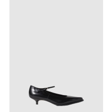 미우미우 브러쉬드 레더 펌프스 5I317E