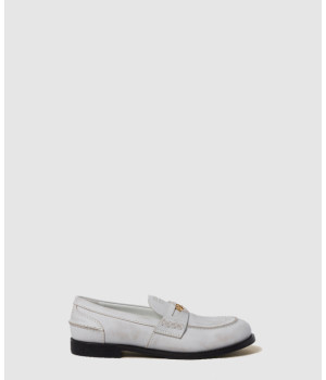 미우미우 빈티지 이펙트 레더 페니 로퍼 5D773D