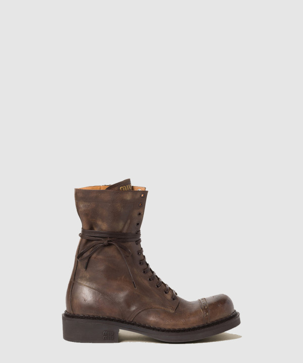 미우미우 레더 레이스 부티 5U316E