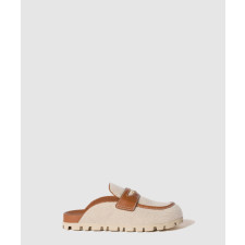 미우미우 레더 캔버스 뮬 5D377E