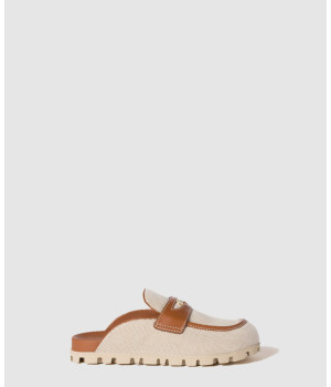 미우미우 레더 캔버스 뮬 5D377E