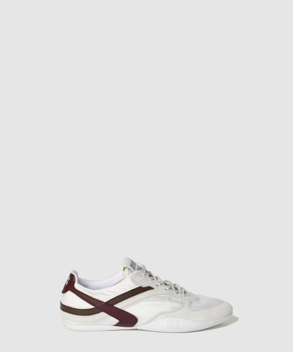 미우미우 김나지움 테크니컬 패브릭 앤 스웨이드 스니커즈 5E428E