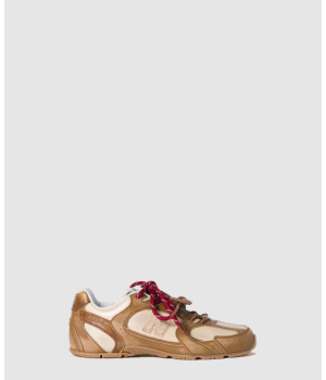 미우미우 X 뉴발란스 530 SL 테코 송아지 가죽 스니커즈 5E165E