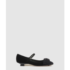 미우미우 그로그랭 로고 리본 벨멧 메리제인 5I095E