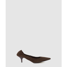 미우미우 스웨이드 주름 펌프스 5I374E