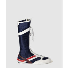 미우미우 김나지움 기능성 소재 및 스웨이드 복서 부츠 5W429E