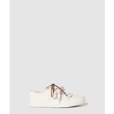 미우미우 로고 캔버스 스니커즈 5E384E