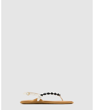 미우미우 레더 매듭 스트랩 샌들 5Y408E