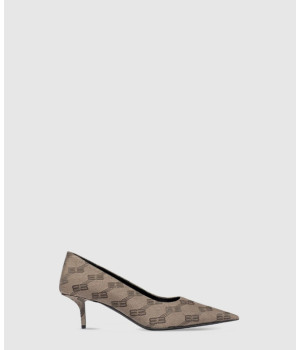 발렌시아가 BB 모노그램 미들힐 펌프스 707353