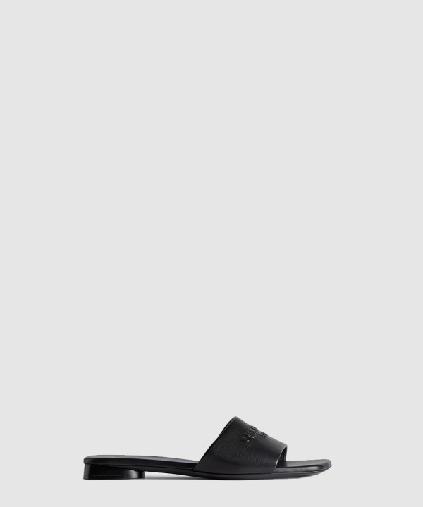 발렌시아가 듀티 프리 레더 플랫 샌들 787293