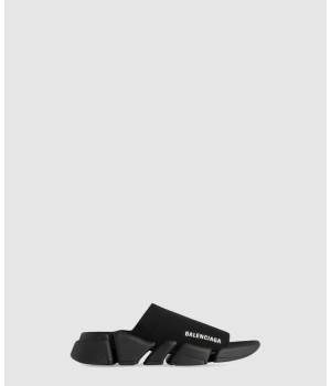 발렌시아가 스피드 2 로고 프린트 니트 슬라이드 711452