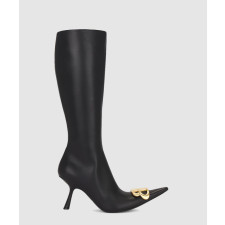 발렌시아가 플렉스 BB 로고 지퍼 롱 부츠 764364