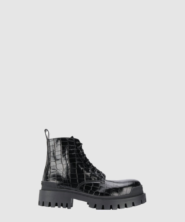 발렌시아가 스트라이크 스네이크 이펙트 앵클 부츠 600911