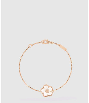 ​18K 하이엔드 미러급 반클리프 럭키 스프링 브레이슬릿 플럼 블로썸 9V900