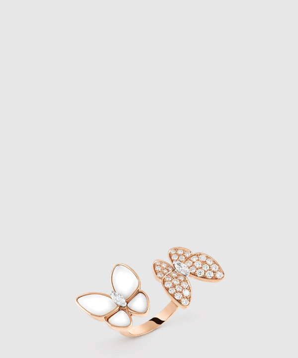 ​18K 하이엔드 미러급 반클리프 투 버터플라이 비트윈 반지 7AL00