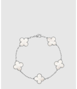 18K 하이엔드 미러급 반클리프 빈티지 알함브라 브레이슬릿 5모티브 마더오브펄 48400