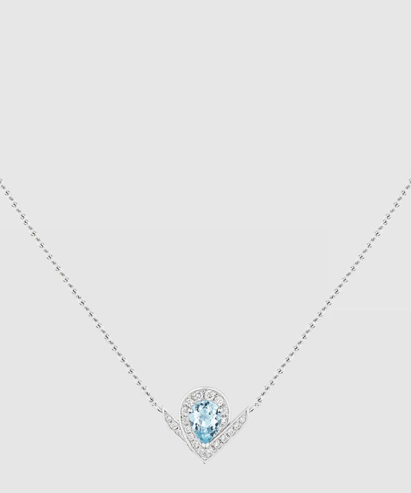 ​18K 하이엔드 미러급 쇼메 조세핀 아그레뜨 펜던트 아쿠아마린 085144