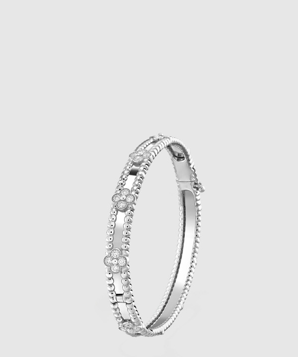 ​18K 하이엔드 미러급 반클리프 뻬를리 스위트 클로버 브레이슬릿 6X800