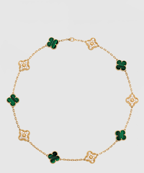 ​18K 하이엔드 미러급 반클리프 빈티지 알함브라 네크리스 10모티브 9J400