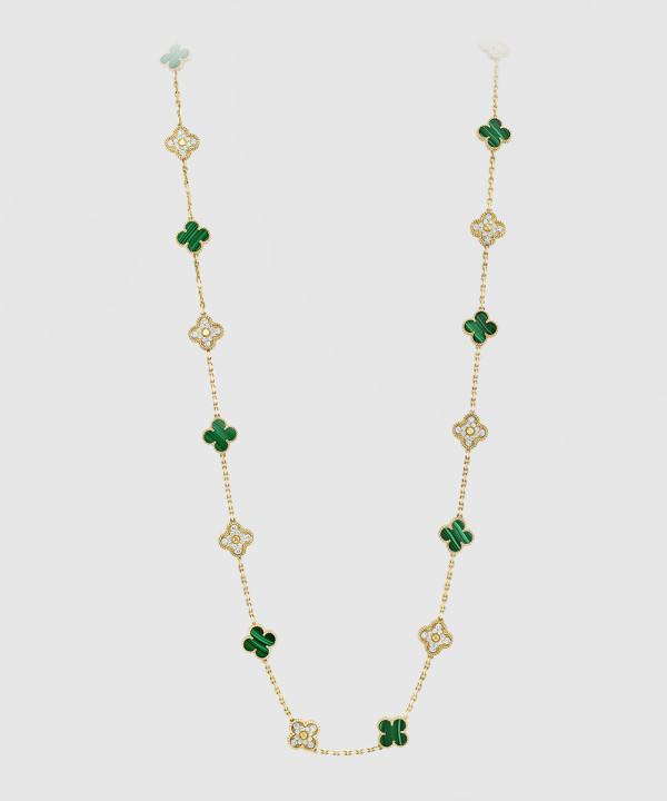 ​18K 하이엔드 미러급 반클리프 빈티지 알함브라 롱 네크리스 20모티브 7GP00