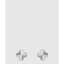 ​18K 하이엔드 미러급 반클리프 빈티지 알함브라 기요세 귀걸이 9XF00