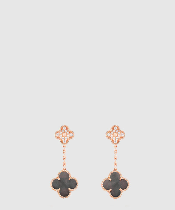 ​18K 하이엔드 미러급 반클리프 매직 알함브라 귀걸이 2모티브 2R200