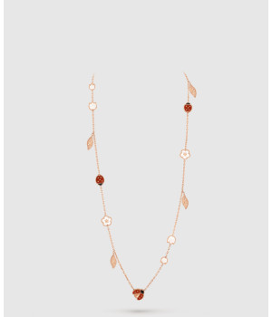 ​18K 하이엔드 미러급 반클리프 럭키 스프링 롱 네크리스 15모티브 7RT00