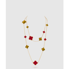 ​18K 하이엔드 미러급 반클리프 매직 알함브라 롱 네크리스 16모티브 5JO00