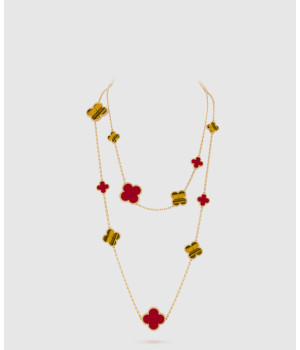 ​18K 하이엔드 미러급 반클리프 매직 알함브라 롱 네크리스 16모티브 5JO00